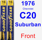 Front Wiper Blade Pack for 1976 Chevrolet C20 Suburban - Premium
