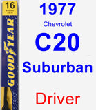Driver Wiper Blade for 1977 Chevrolet C20 Suburban - Premium