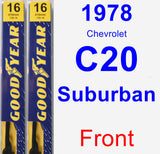 Front Wiper Blade Pack for 1978 Chevrolet C20 Suburban - Premium