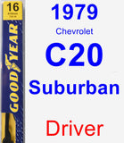 Driver Wiper Blade for 1979 Chevrolet C20 Suburban - Premium