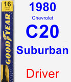 Driver Wiper Blade for 1980 Chevrolet C20 Suburban - Premium