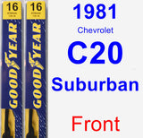 Front Wiper Blade Pack for 1981 Chevrolet C20 Suburban - Premium