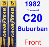 Front Wiper Blade Pack for 1982 Chevrolet C20 Suburban - Premium