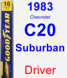 Driver Wiper Blade for 1983 Chevrolet C20 Suburban - Premium