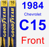 Front Wiper Blade Pack for 1984 Chevrolet C15 - Premium