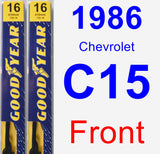 Front Wiper Blade Pack for 1986 Chevrolet C15 - Premium