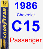 Passenger Wiper Blade for 1986 Chevrolet C15 - Premium