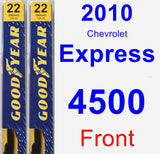 Front Wiper Blade Pack for 2010 Chevrolet Express 4500 - Premium