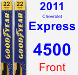 Front Wiper Blade Pack for 2011 Chevrolet Express 4500 - Premium