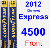 Front Wiper Blade Pack for 2012 Chevrolet Express 4500 - Premium
