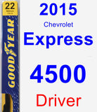 Driver Wiper Blade for 2015 Chevrolet Express 4500 - Premium