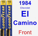 Front Wiper Blade Pack for 1984 Chevrolet El Camino - Premium