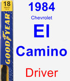 Driver Wiper Blade for 1984 Chevrolet El Camino - Premium