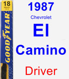 Driver Wiper Blade for 1987 Chevrolet El Camino - Premium