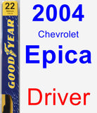 Driver Wiper Blade for 2004 Chevrolet Epica - Premium