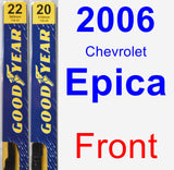 Front Wiper Blade Pack for 2006 Chevrolet Epica - Premium