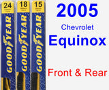 Front & Rear Wiper Blade Pack for 2005 Chevrolet Equinox - Premium