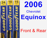 Front & Rear Wiper Blade Pack for 2006 Chevrolet Equinox - Premium