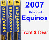 Front & Rear Wiper Blade Pack for 2007 Chevrolet Equinox - Premium
