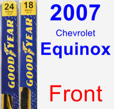 Front Wiper Blade Pack for 2007 Chevrolet Equinox - Premium