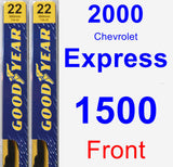 Front Wiper Blade Pack for 2000 Chevrolet Express 1500 - Premium