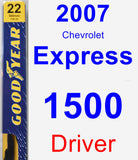 Driver Wiper Blade for 2007 Chevrolet Express 1500 - Premium