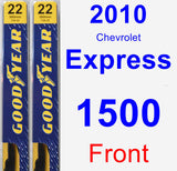 Front Wiper Blade Pack for 2010 Chevrolet Express 1500 - Premium