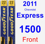 Front Wiper Blade Pack for 2011 Chevrolet Express 1500 - Premium