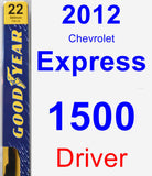 Driver Wiper Blade for 2012 Chevrolet Express 1500 - Premium
