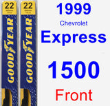 Front Wiper Blade Pack for 1999 Chevrolet Express 1500 - Premium