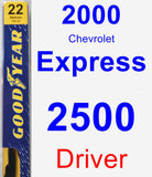 Driver Wiper Blade for 2000 Chevrolet Express 2500 - Premium