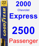 Passenger Wiper Blade for 2000 Chevrolet Express 2500 - Premium