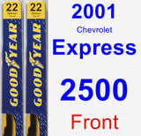 Front Wiper Blade Pack for 2001 Chevrolet Express 2500 - Premium