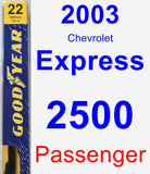 Passenger Wiper Blade for 2003 Chevrolet Express 2500 - Premium