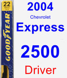 Driver Wiper Blade for 2004 Chevrolet Express 2500 - Premium