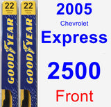 Front Wiper Blade Pack for 2005 Chevrolet Express 2500 - Premium