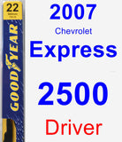 Driver Wiper Blade for 2007 Chevrolet Express 2500 - Premium