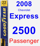Passenger Wiper Blade for 2008 Chevrolet Express 2500 - Premium