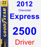 Driver Wiper Blade for 2012 Chevrolet Express 2500 - Premium