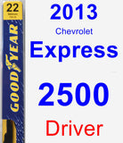 Driver Wiper Blade for 2013 Chevrolet Express 2500 - Premium