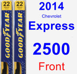 Front Wiper Blade Pack for 2014 Chevrolet Express 2500 - Premium