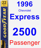 Passenger Wiper Blade for 1996 Chevrolet Express 2500 - Premium