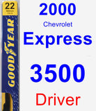 Driver Wiper Blade for 2000 Chevrolet Express 3500 - Premium