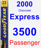 Passenger Wiper Blade for 2000 Chevrolet Express 3500 - Premium
