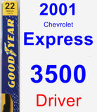 Driver Wiper Blade for 2001 Chevrolet Express 3500 - Premium
