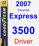 Driver Wiper Blade for 2007 Chevrolet Express 3500 - Premium