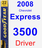 Driver Wiper Blade for 2008 Chevrolet Express 3500 - Premium