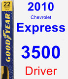 Driver Wiper Blade for 2010 Chevrolet Express 3500 - Premium