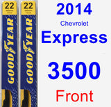 Front Wiper Blade Pack for 2014 Chevrolet Express 3500 - Premium