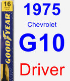 Driver Wiper Blade for 1975 Chevrolet G10 - Premium